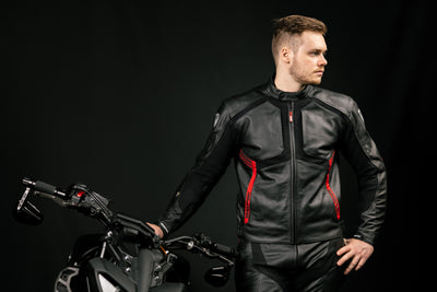 Berik Flexius Chaqueta de cuero de motocicleta