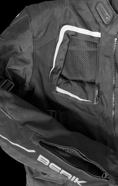 Berik Safari Pro Veste textile de moto imperméable 3en1