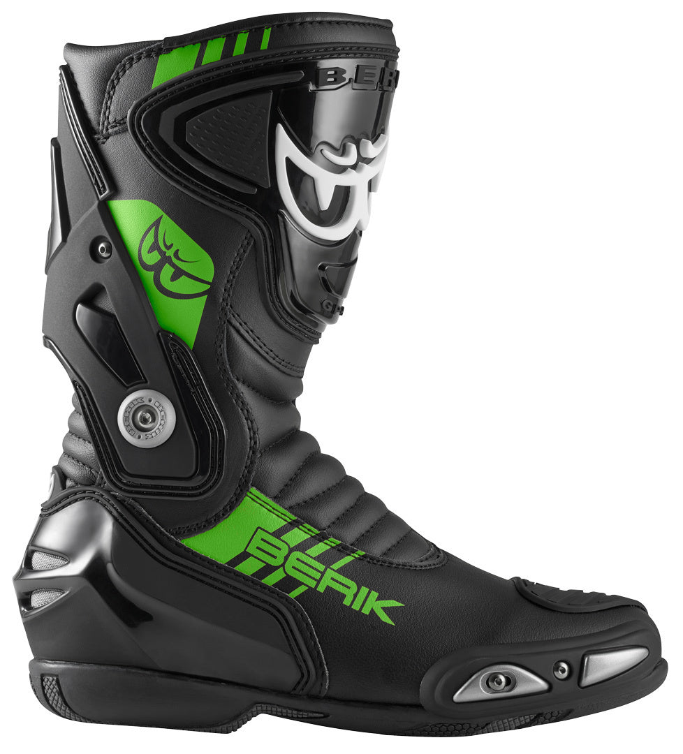 Berik Shaft 3.0 Motorcycle Boots#color_black-green