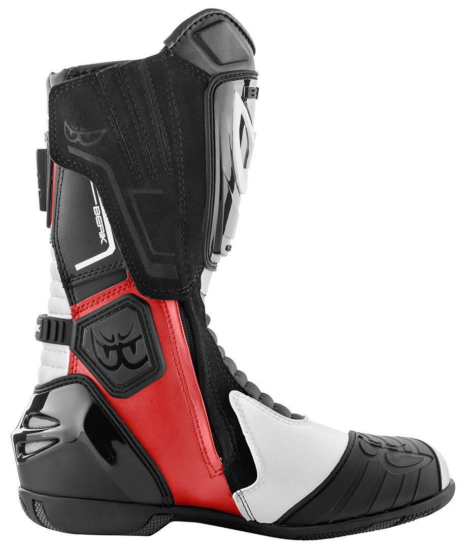 Berik Donington Motorcycle Boots#color_black-white-red