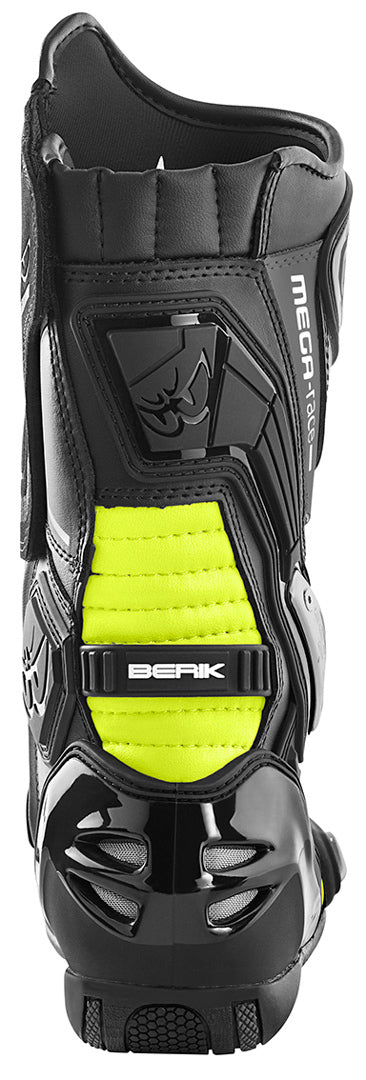 Berik Donington Motorcycle Boots#color_black-yellow-fluo
