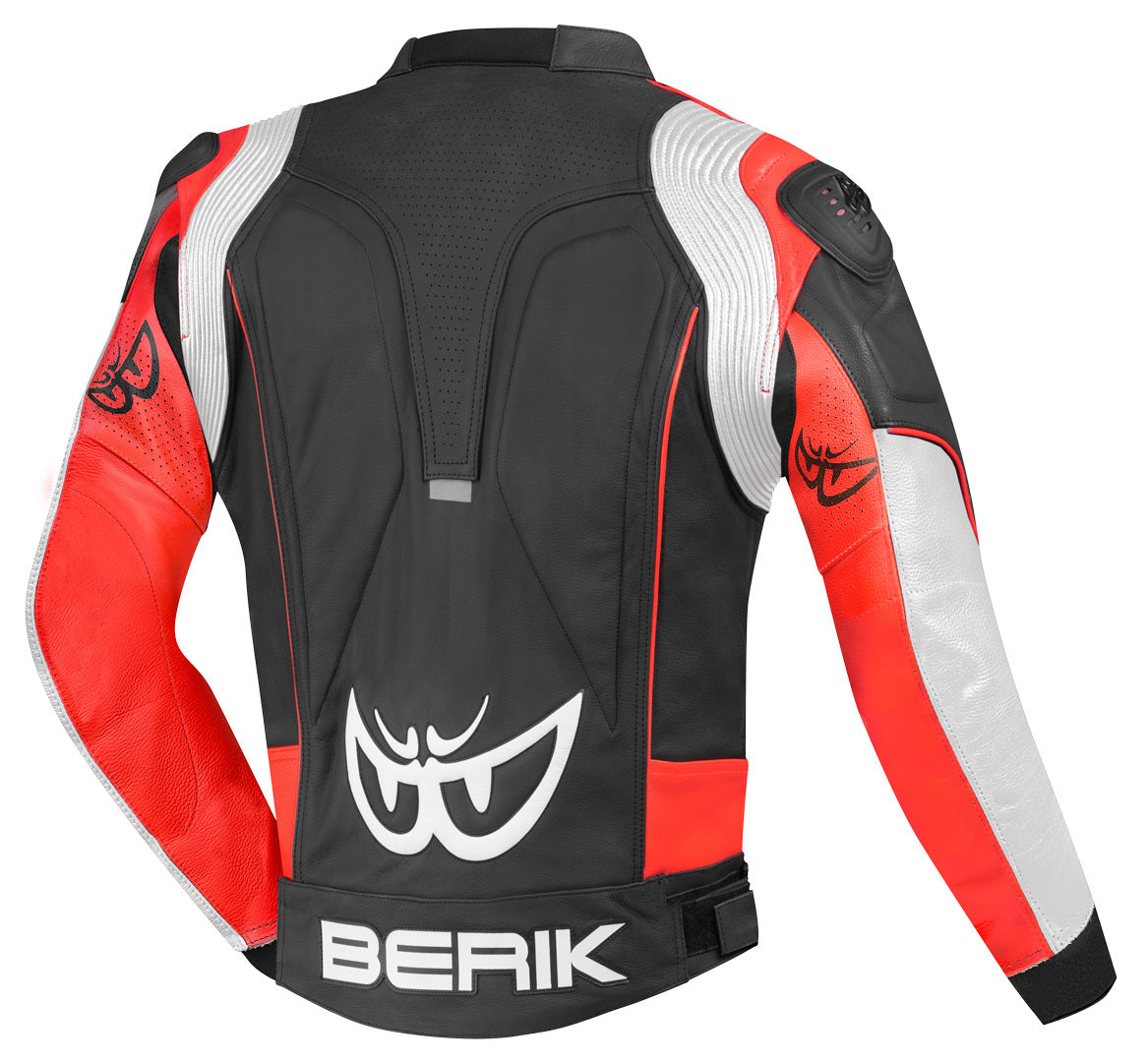Berik Air-B Motorcycle Leather Jacket#color_black-red