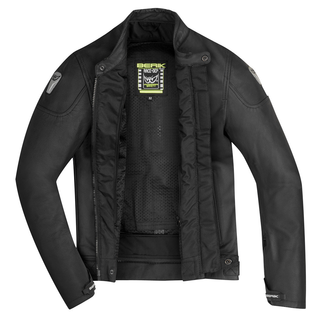 Berik Classic Racer Chaqueta de cuero de motocicleta