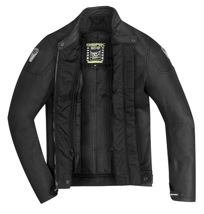 Berik Classic Racer Chaqueta de cuero de motocicleta