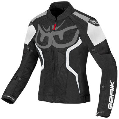 Berik Imola Air Ladies Motorcycle Textile Jacket#color_black-white