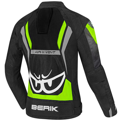Berik Imola Air Ladies Motorcycle Textile Jacket#color_black-white-green