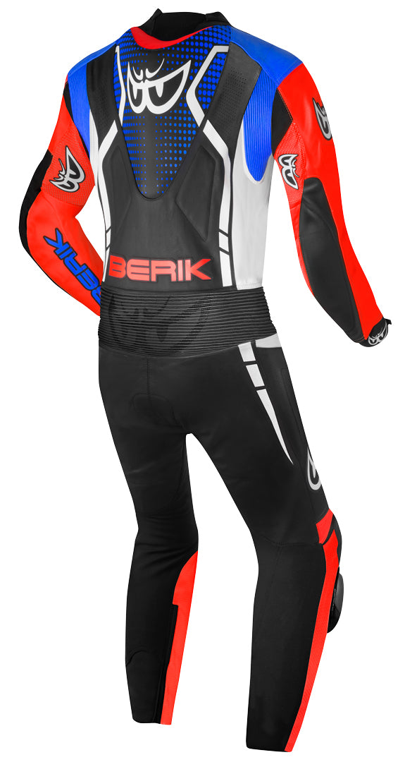 Berik RSF-TECH PRO perforated One Piece Motorcycle Leather Suit#color_black-blue-white-red