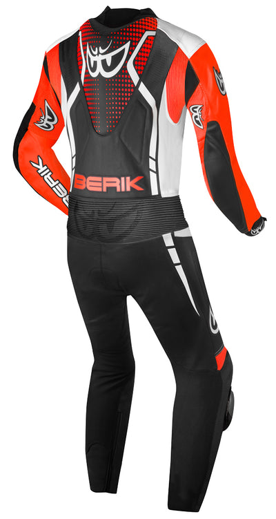 Berik RSF-TECH PRO perforated One Piece Motorcycle Leather Suit#color_black-red-white