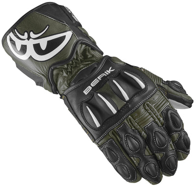Berik Thunar Evo Motorcycle Gloves#color_black-green