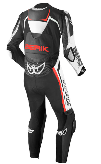 Berik Race-Tech One Piece Motorcycle Leather Suit#color_black-white