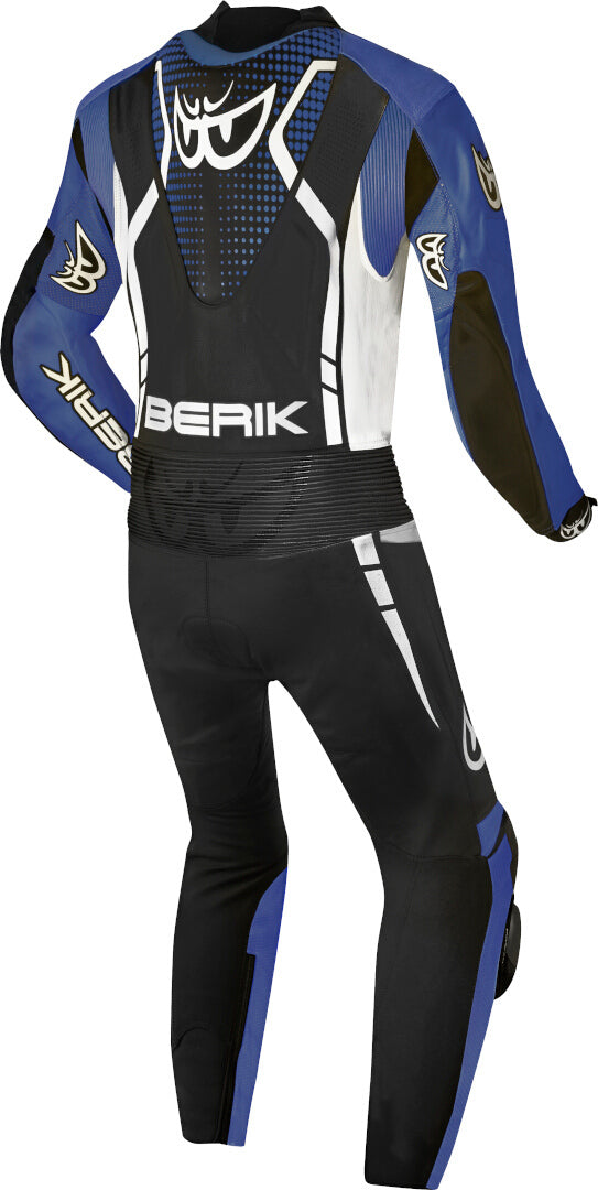 Berik RSF-TECH PRO perforated One Piece Motorcycle Leather Suit#color_black-white-blue