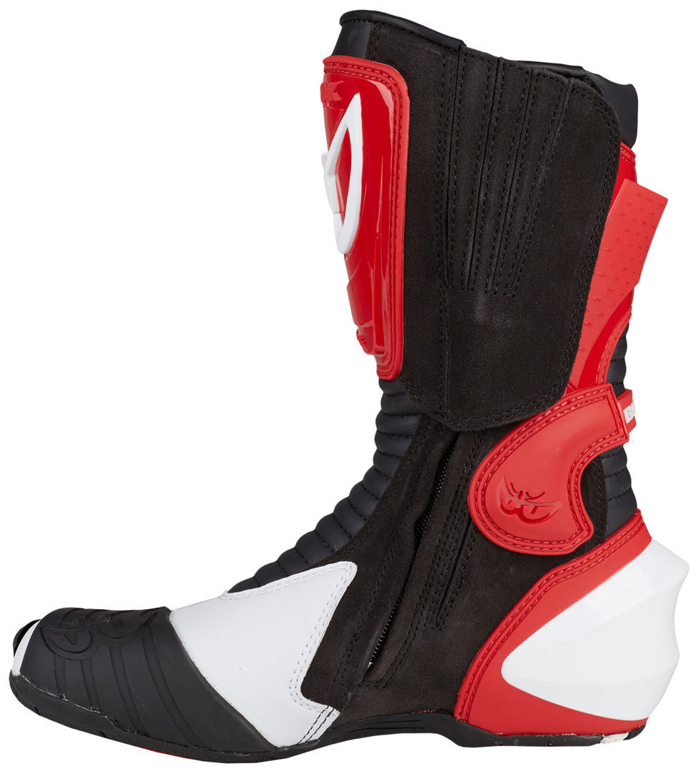 Berik Race-X Racing Motorcycle Boots#color_red-white-black