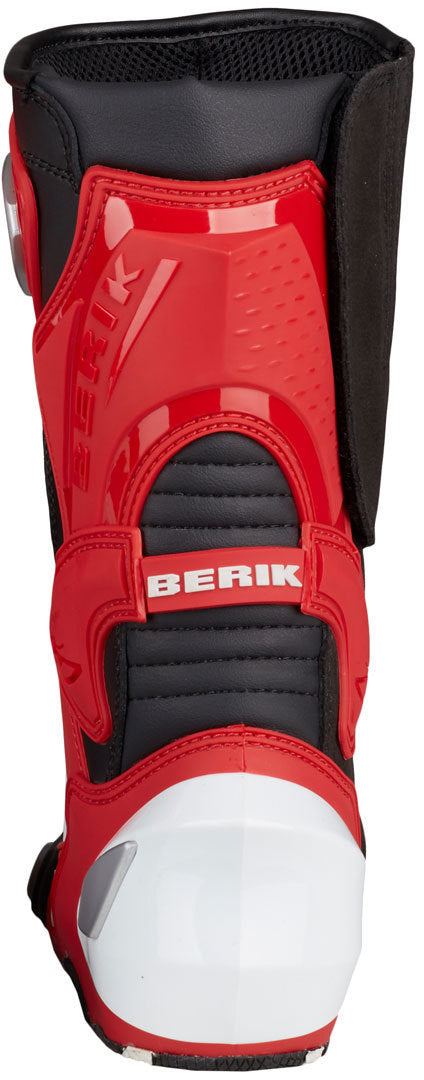 Berik Race-X Racing Motorcycle Boots#color_red-white-black