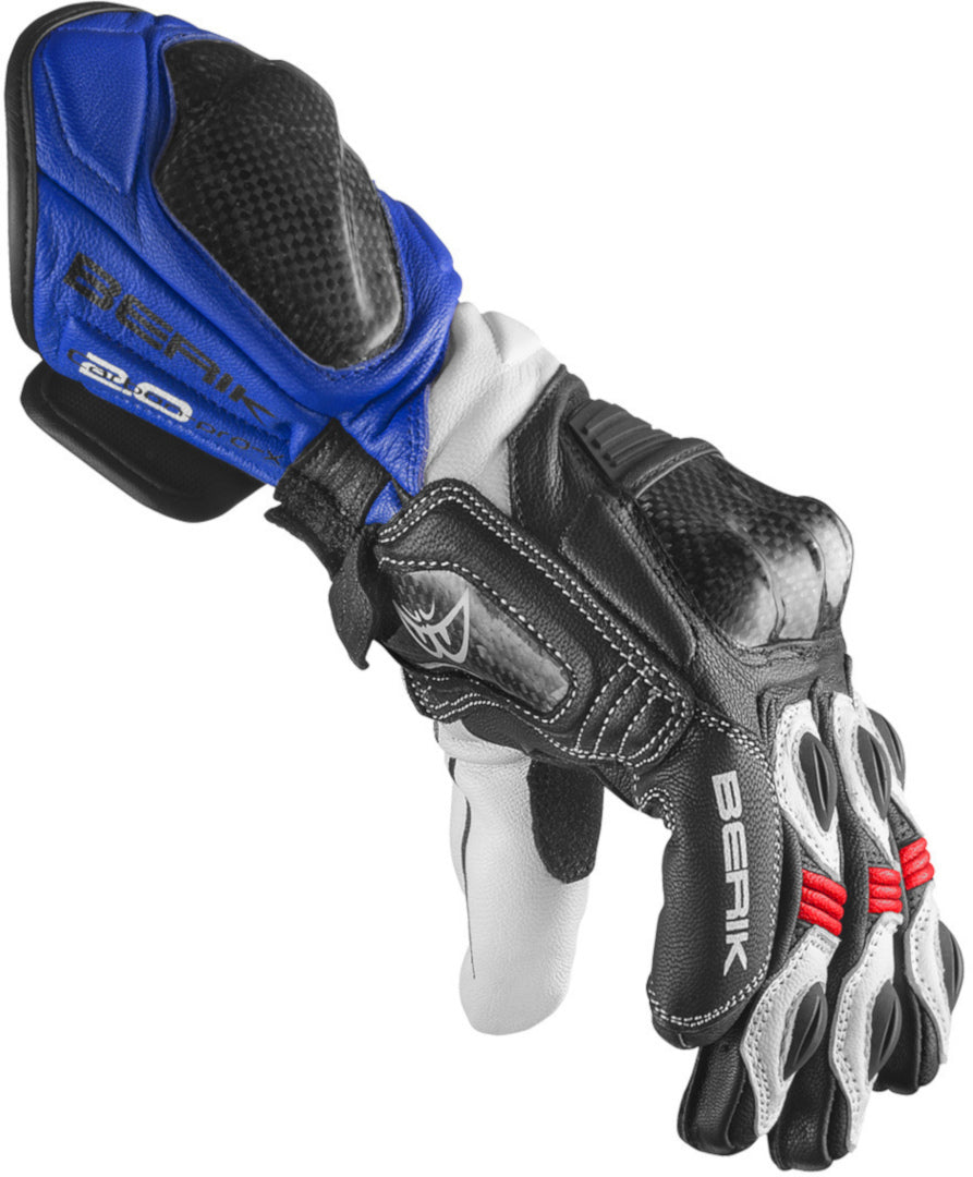 Berik TX-1 Pro Motorcycle Gloves#color_black-white-red-blue