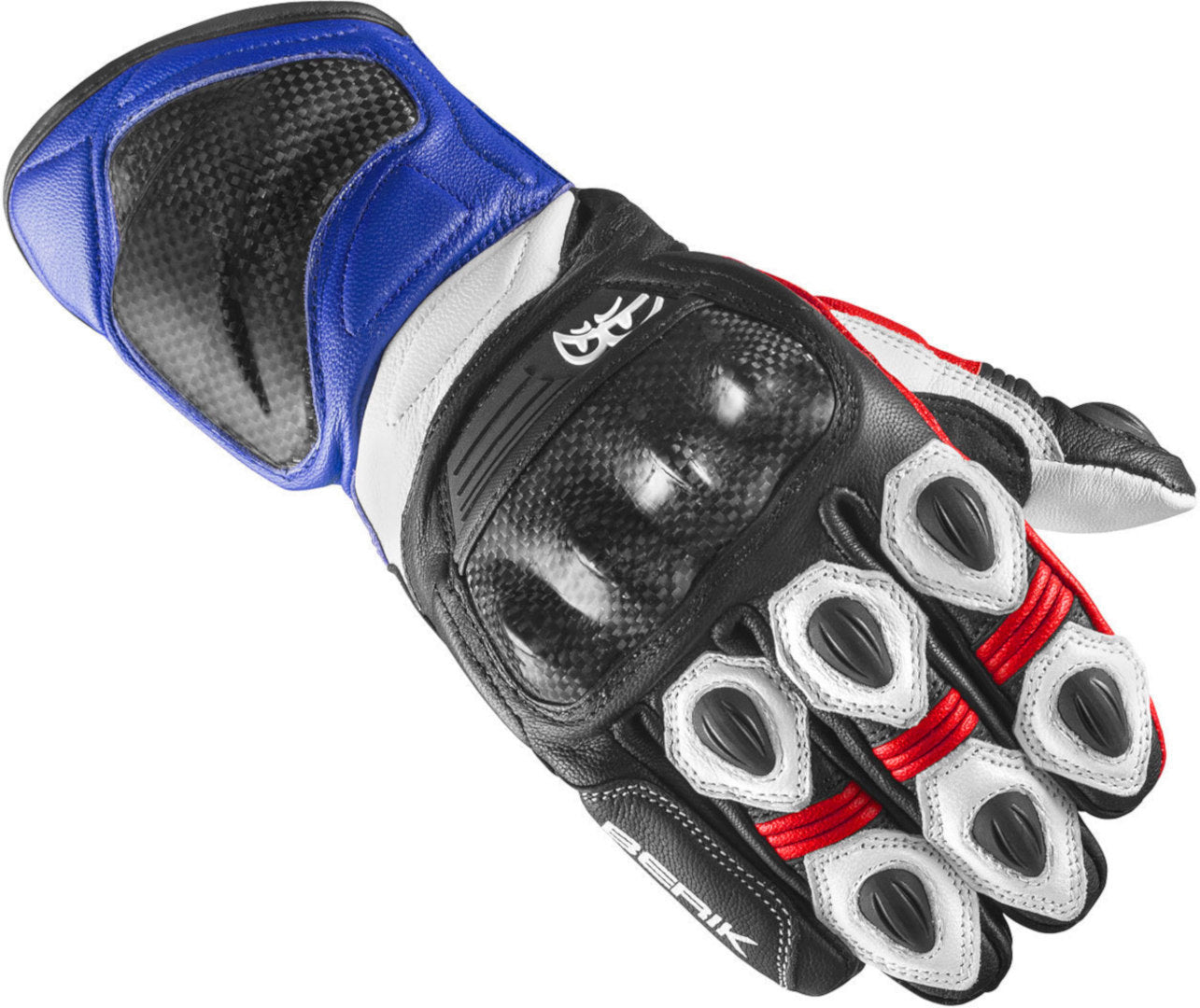Berik TX-1 Pro Motorcycle Gloves#color_black-white-red-blue