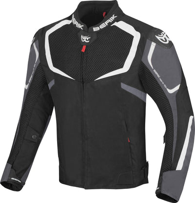 Berik X-Speed Air Motorcycle Textile Jacket#color_black-white-grey
