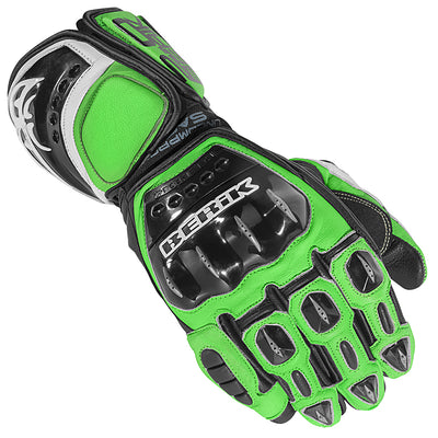 Berik MIsano Motorcycle Gloves#color_black-green