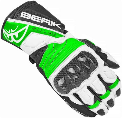 Berik Zoldar Motorcycle Gloves#color_black-green-white