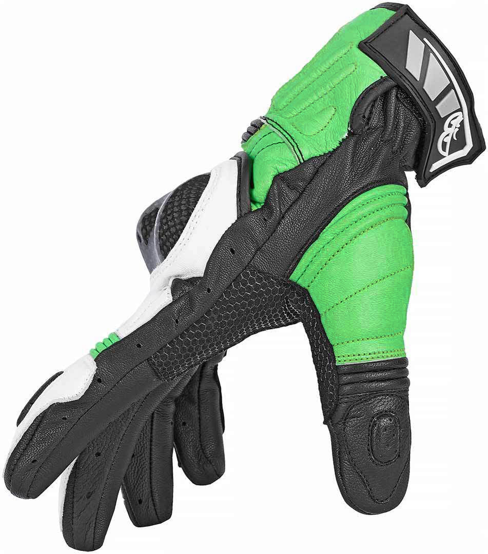 Berik NexG Motorcycle Gloves#color_black-white-green
