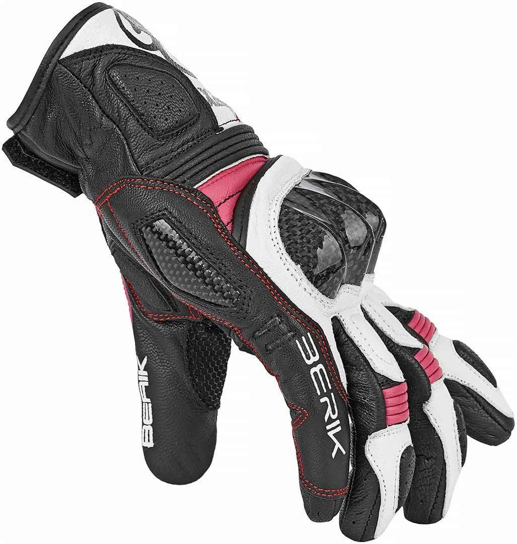 Berik LDX Ladies Motorcycle Gloves#color_black-pink