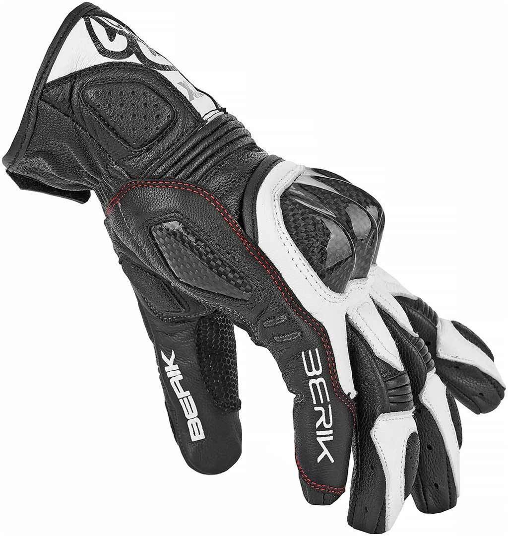 Berik NexG Motorcycle Gloves#color_black-white