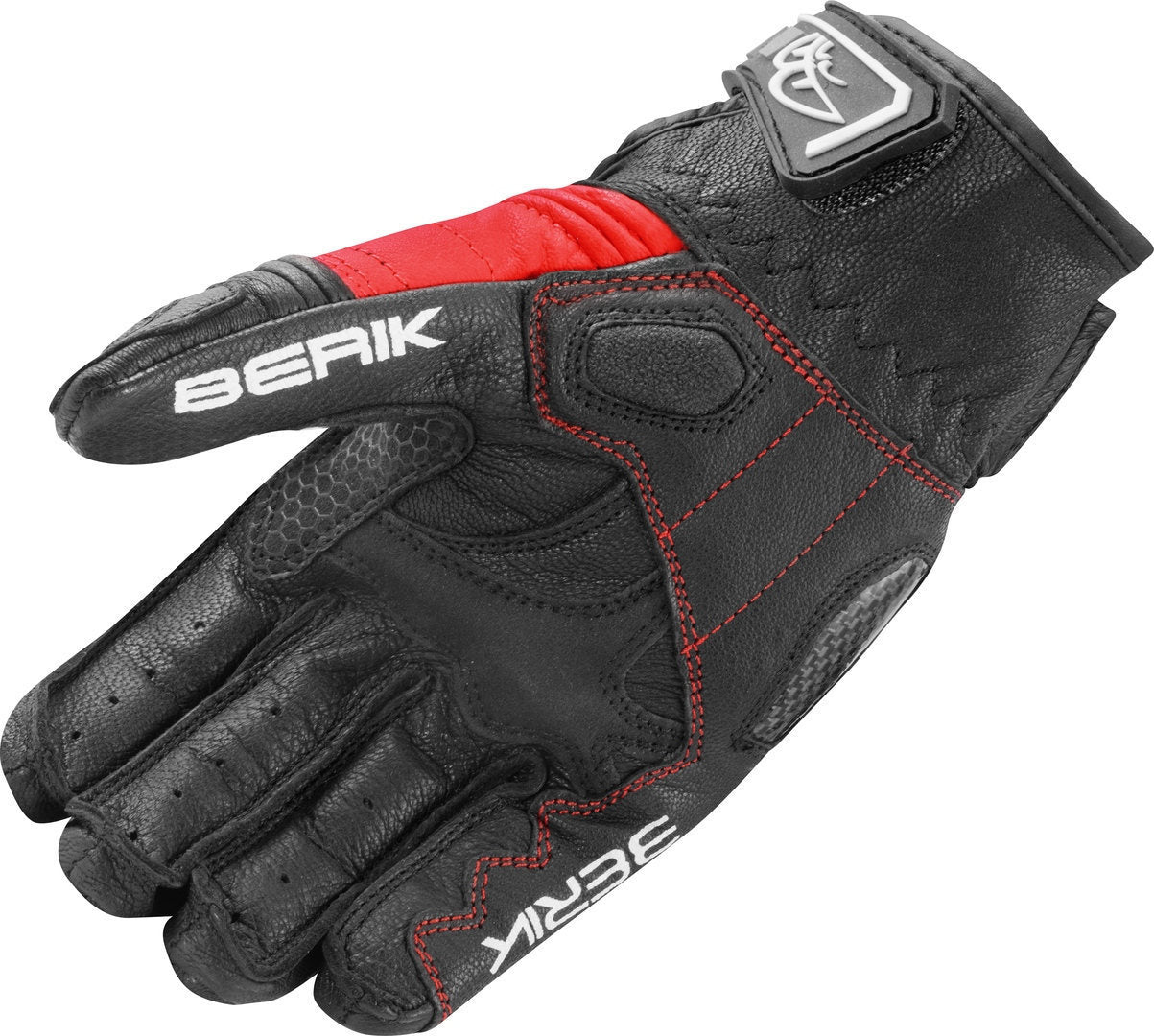 Berik LDX Ladies Motorcycle Gloves#color_black-white-red