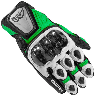 Berik Namib Motorcycle Gloves#color_black-white-green