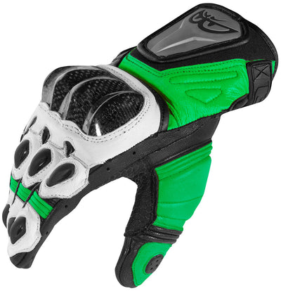 Berik Namib Motorcycle Gloves#color_black-white-green