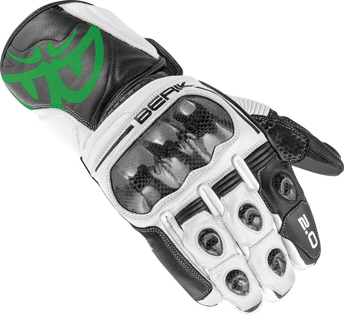 Berik 2.0 ST Motorcycle Gloves#color_black-green