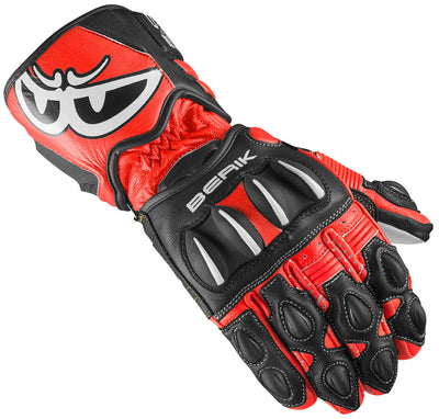 Berik Thunar Evo Motorcycle Gloves#color_black-red