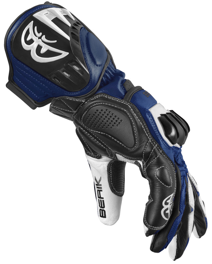 Berik Track Plus Motorcycle Gloves#color_blue-black-white