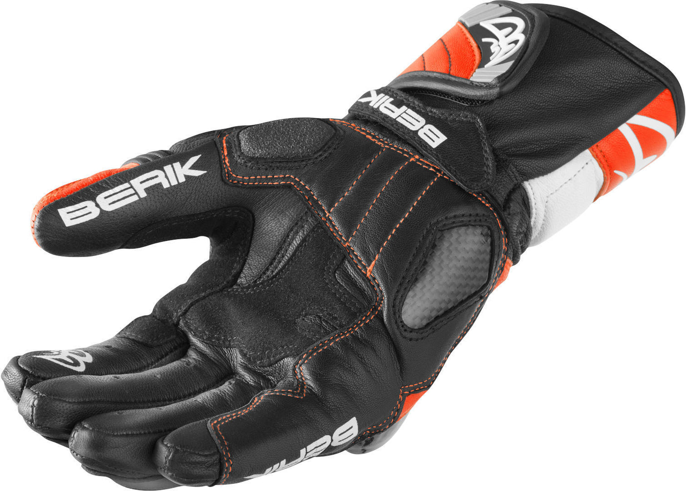 Berik Namib Pro Motorcycle Gloves#color_black-white-red