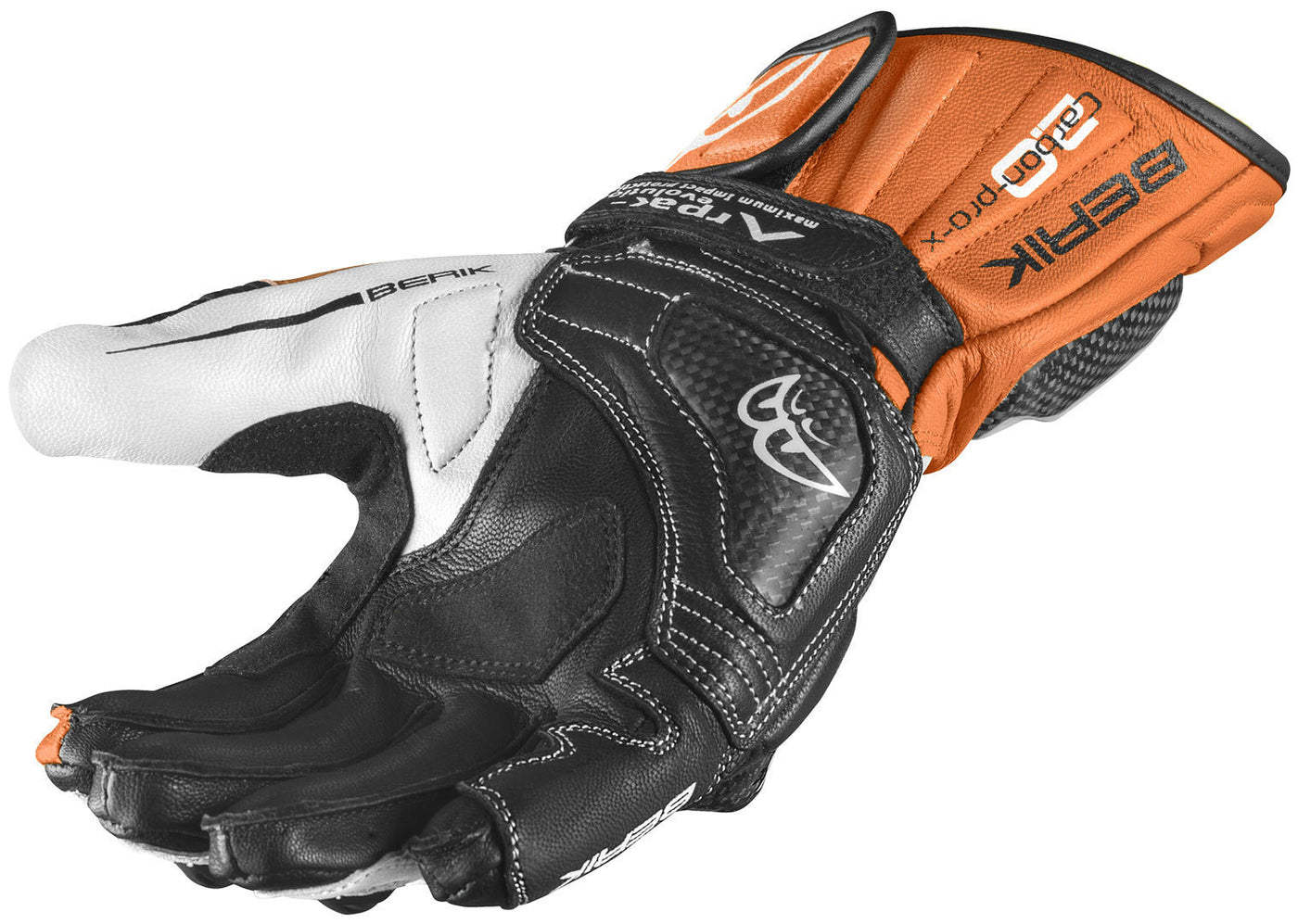 Berik TX-1 Pro Motorcycle Gloves#color_black-white-orange