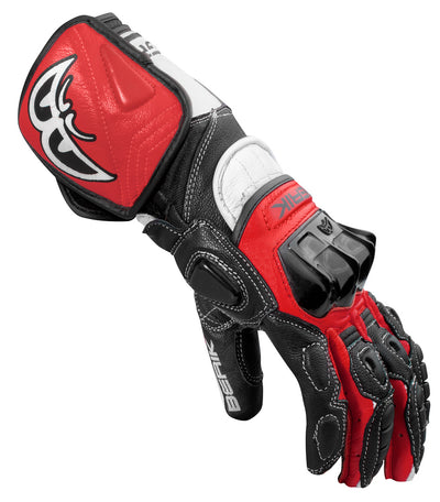 Berik Track Pro Motorcycle Gloves#color_black-red-white