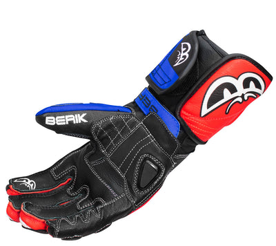Berik Track Pro Motorcycle Gloves#color_black-blue-red