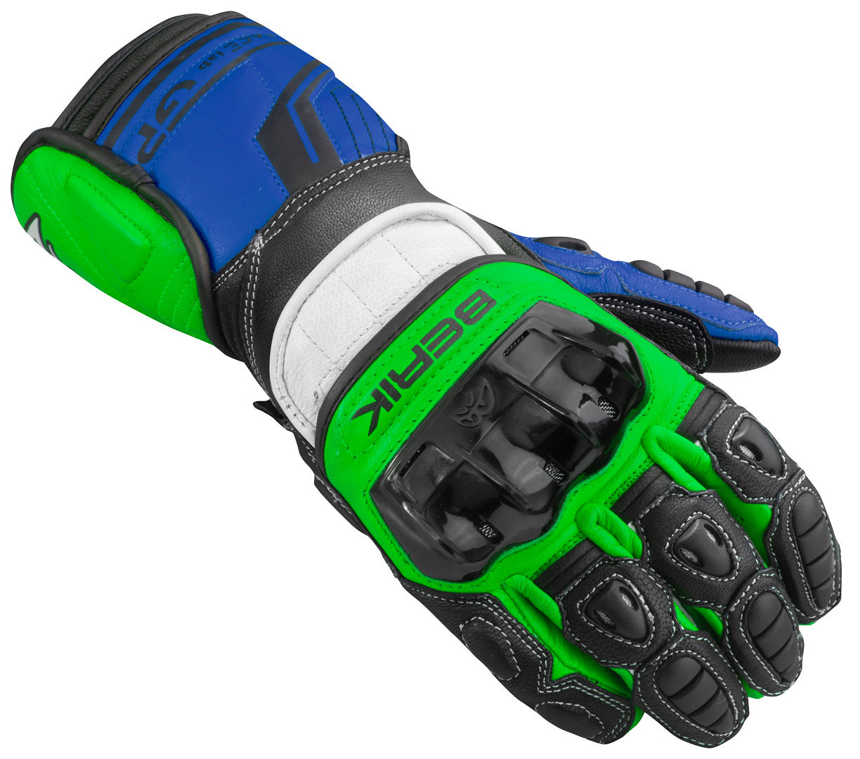 Berik Track Pro Motorcycle Gloves#color_black-green
