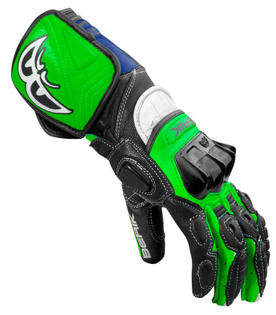 Berik Track Pro Motorcycle Gloves#color_black-green
