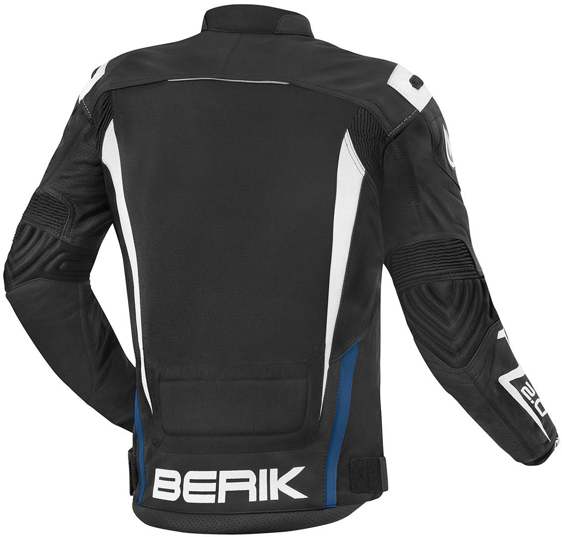 Berik Radic Motorcycle Leather / Textile Jacket#color_black-blue-white
