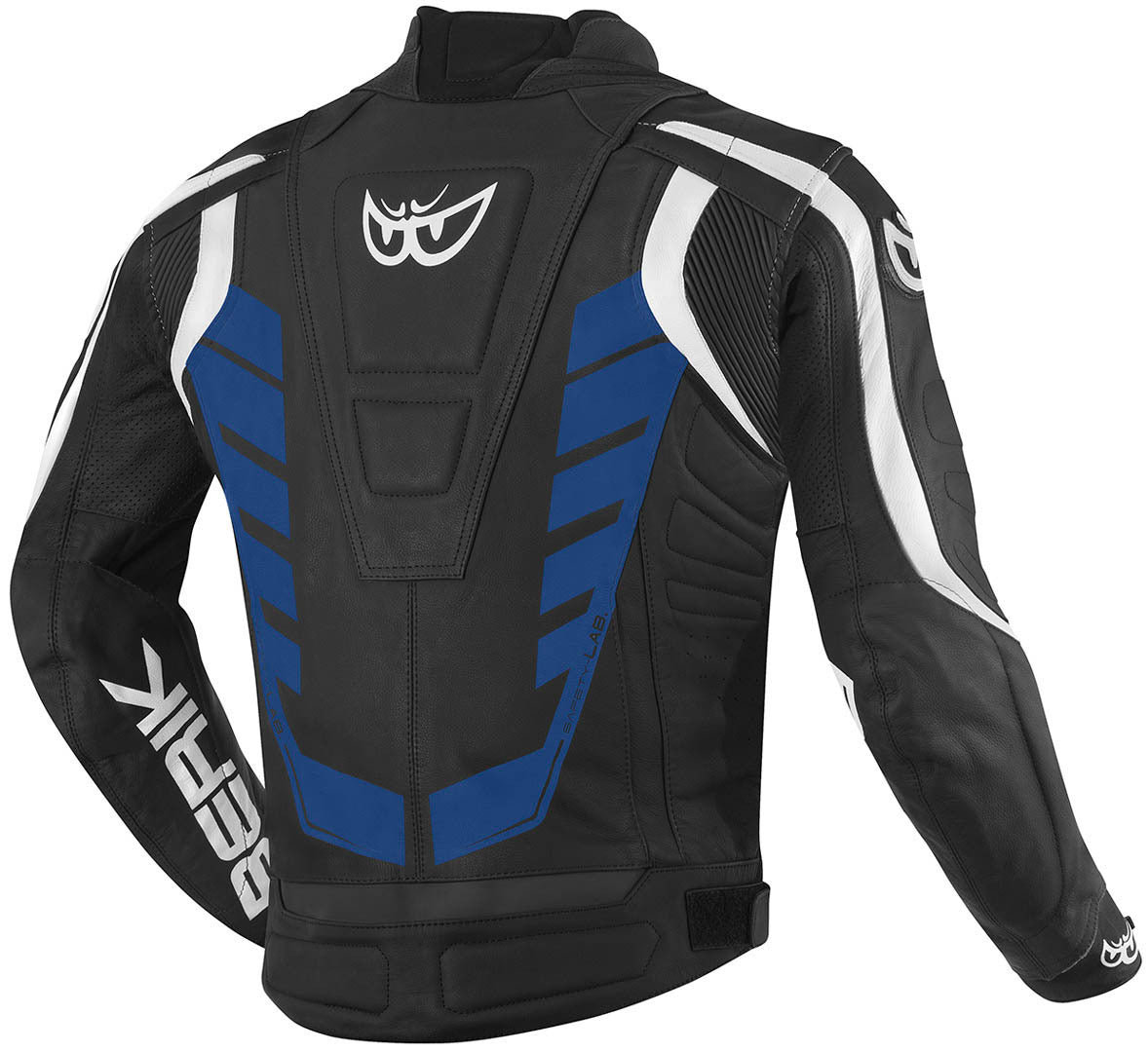 Berik Zakura Motorcycle Leather Jacket#color_black-white-blue