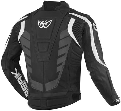 Berik Zakura Motorcycle Leather Jacket#color_black-white-grey