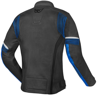 Berik Flexius Motorcycle Leather Jacket#color_black-blue