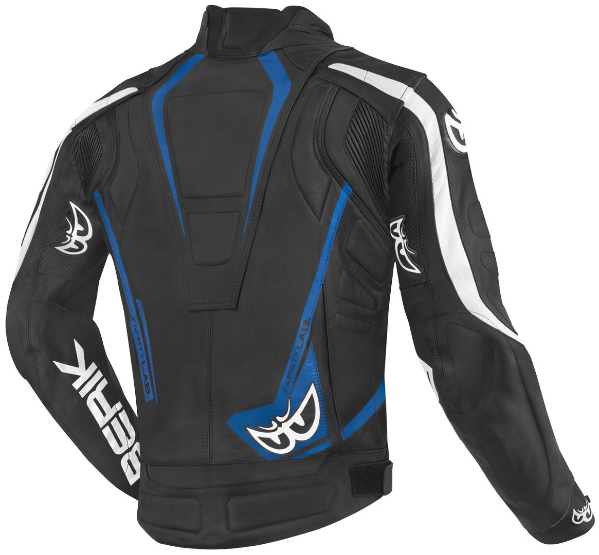 Berik Zacura EVO Motorcycle Leather Jacket#color_black-blue-white