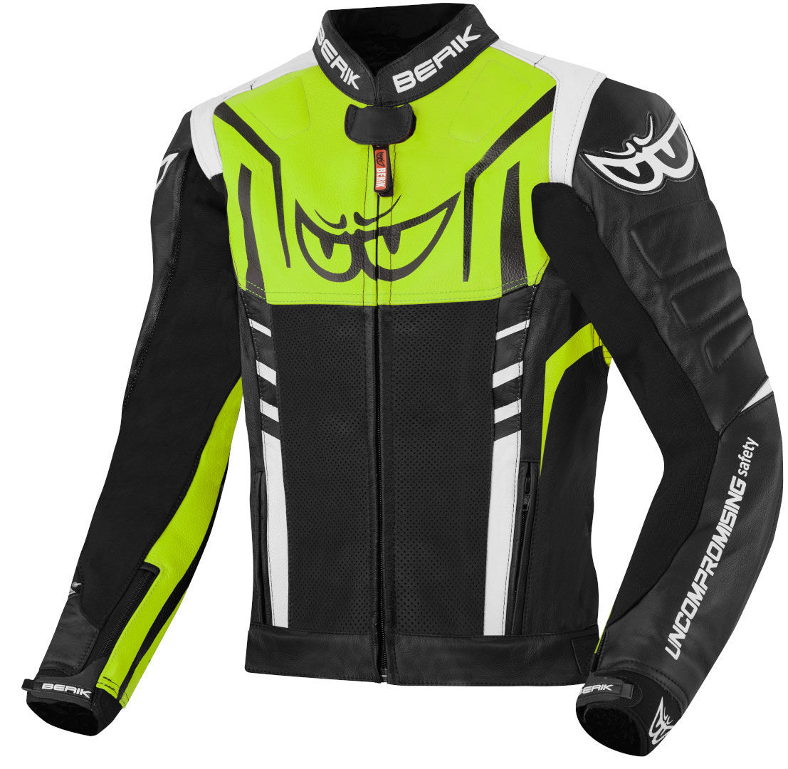 Berik Striper Motorcycle Leather Jacket