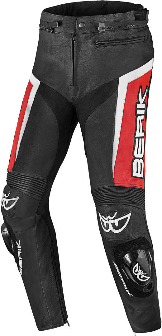Berik Misle Motorcycle Leather Pants#color_black-white-red