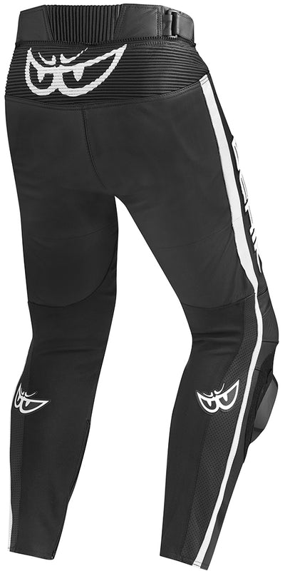 Berik Track Motorcycle Leather Pants#color_black-white