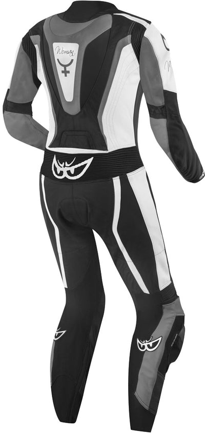 Berik Zora Ladies One Piece Motorcycle Leather Suit#color_black-white