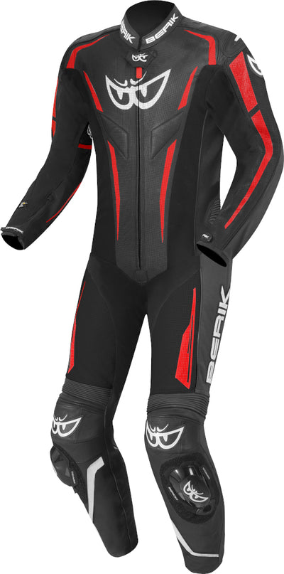 Berik RSF-Teck perforated One Piece Motorcycle Leather Suit#color_black-red