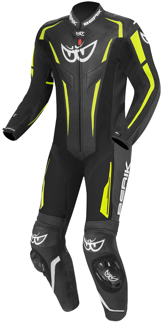 Berik RSF-Teck perforated One Piece Motorcycle Leather Suit#color_black-yellow