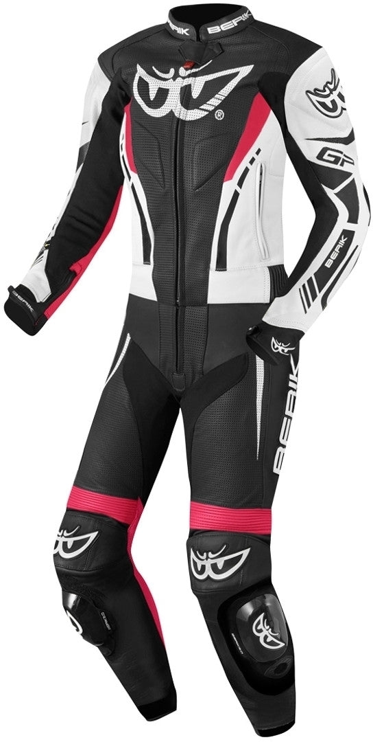 Berik Monza ladies two-piece motorcycle leather suit 2nd choice item#color_black-white-pink
