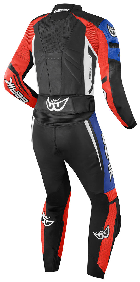 Berik Monza Ladies Two-Piece Motorcycle Leather Suit#color_black-white-red-blue
